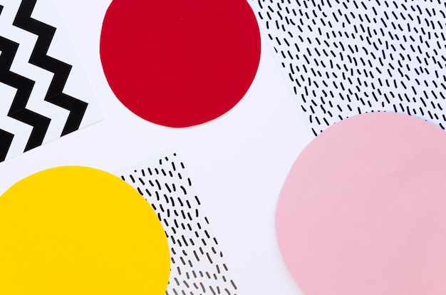Top View of Colorful Paper Shapes – Free Stock Photos