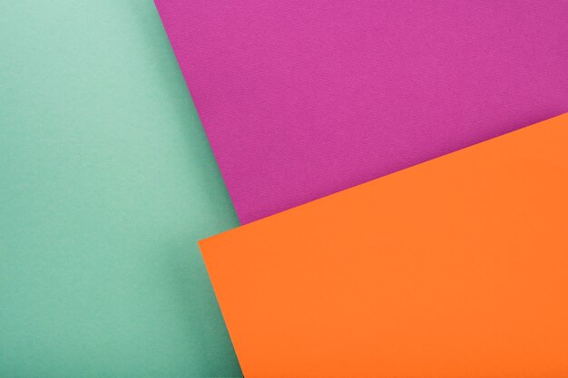 Top view of colorful paper sheets