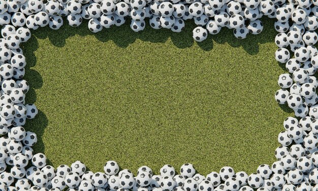 サッカーボールで構成の上面図