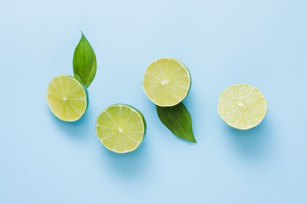 Top view cut lemons