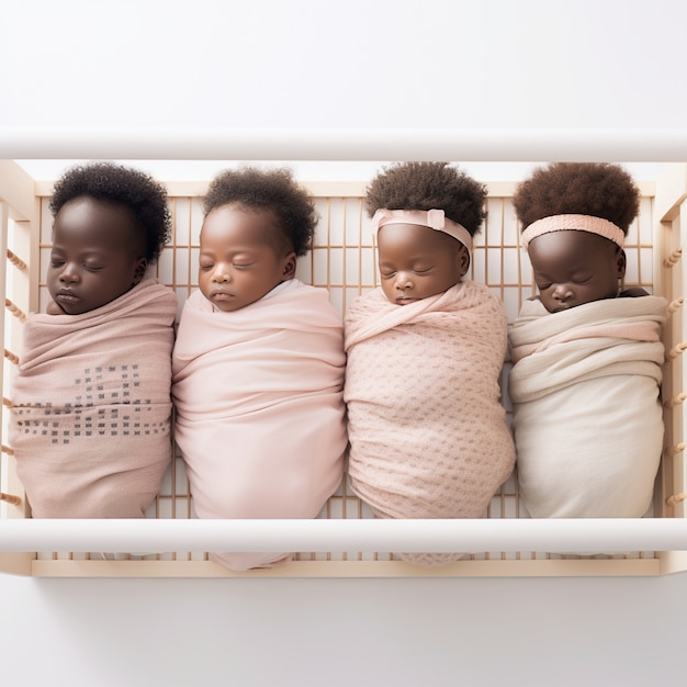 Foto gratuita vista dall'alto bambino carino sdraiato insieme