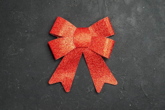 Free photo top view cute red bow