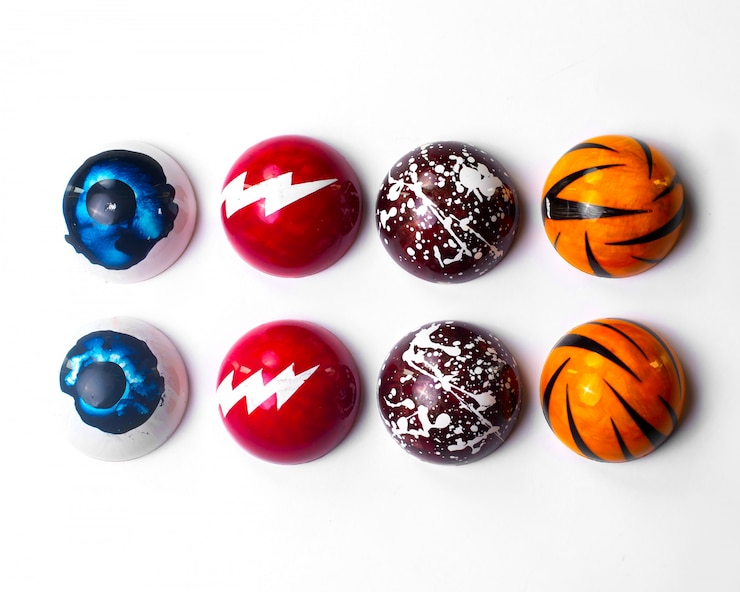 無料Photo トップビュー装飾白地のチョコレート菓子
