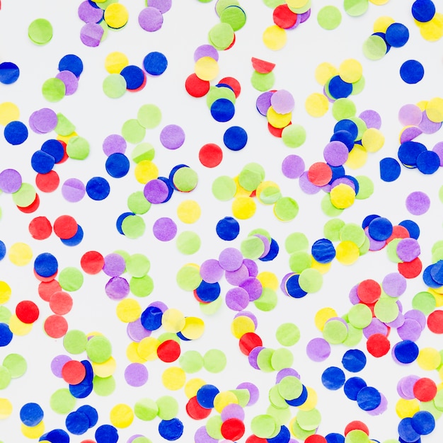 top view decorative confetti 