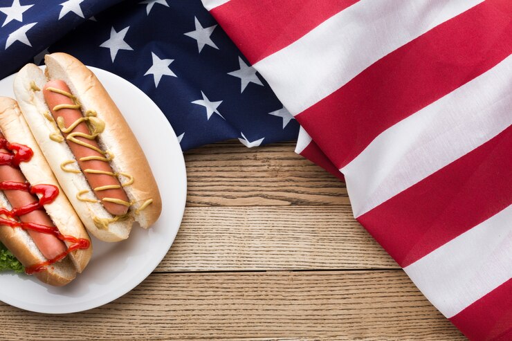 無料Photo おいしいアメリカ料理のトップビュー