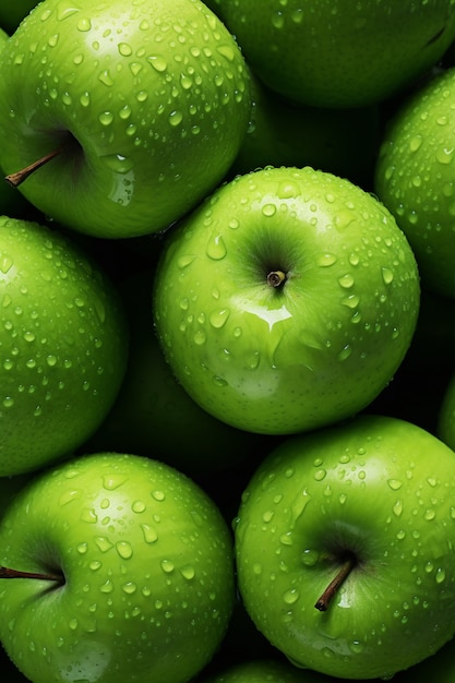 Free photo top view delicious apples arrangement