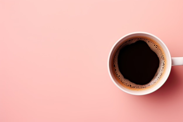 Foto gratuita deliziosa tazza di caffè vista dall'alto