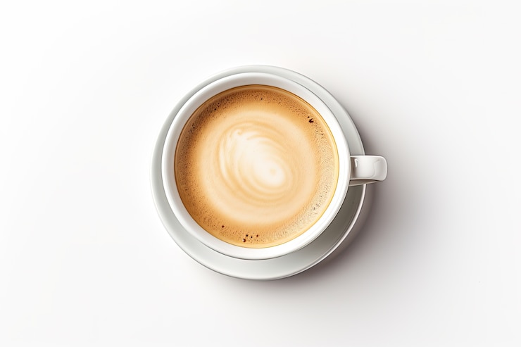 Free Photo top view delicious coffee cup