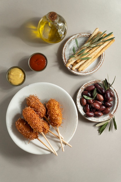 맛있는 옥수수 개에 대한 상위 뷰