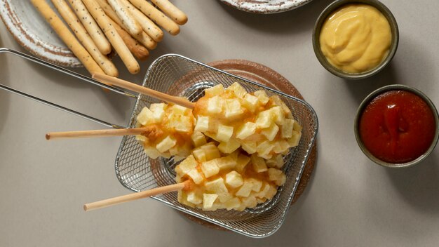 맛있는 옥수수 개에 대한 상위 뷰