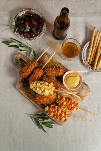 맛있는 옥수수 개에 대한 상위 뷰