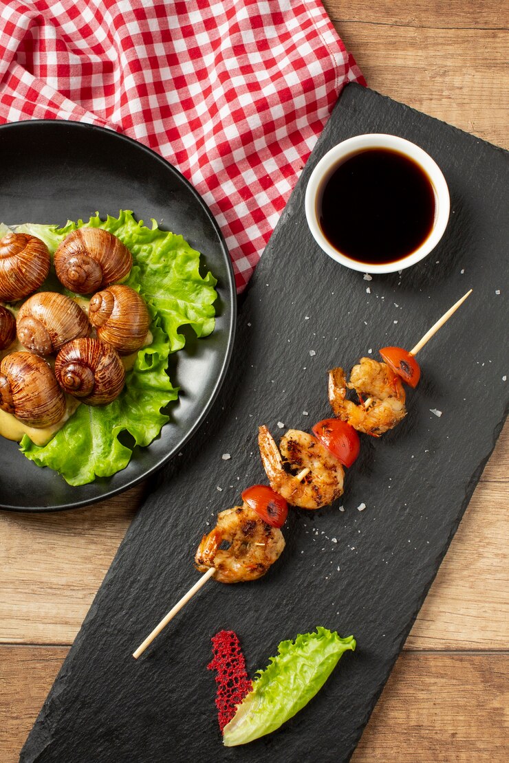 無料Photo おいしい食べ物の配置のトップビュー