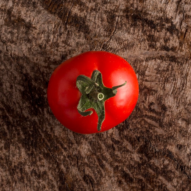 Top view delicious fresh tomato
