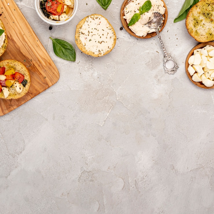 Бесплатный Фотография вид сверху вкусный итальянский фоон с копией пространства