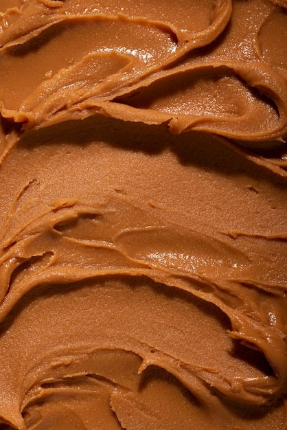 Free photo top view delicious peanut butter