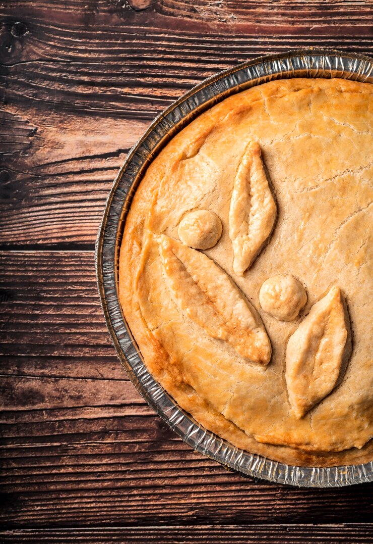 Free Photo top view of delicious pie concept