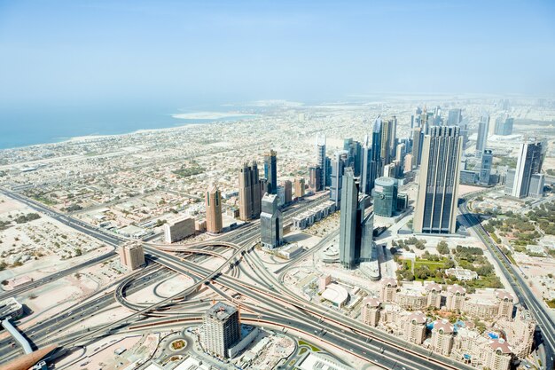 The top view on Dubai