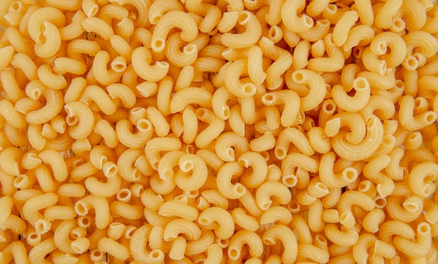 Free photo top view elbow macaroni pasta