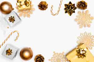 Free photo top view of elegant christmas concept