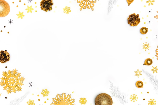 Top view of elegant christmas concept
