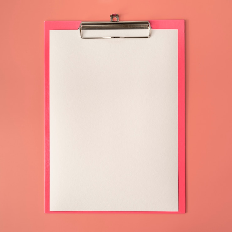 Free Photo top view of empty menu
