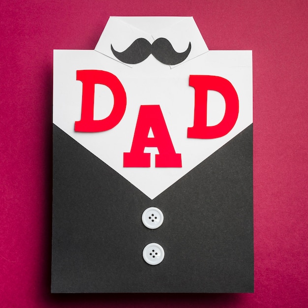 Free photo top view father's day concept with moustache