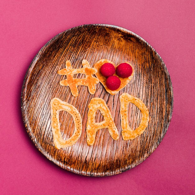 Top view father's day concept