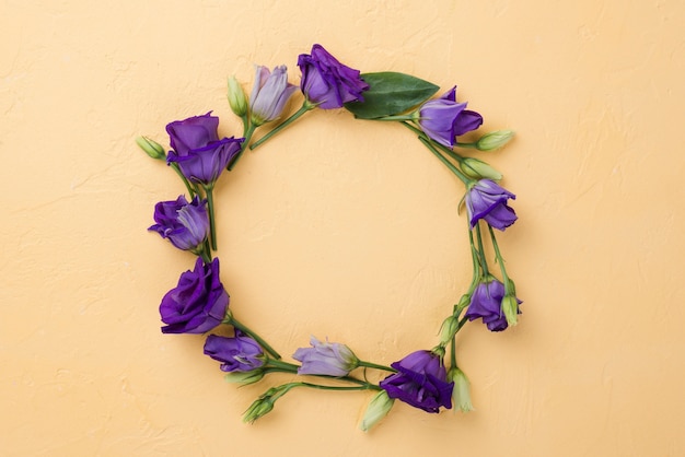 Top view floral wreath