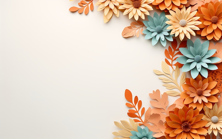 Free Photo top view flowers with copy space