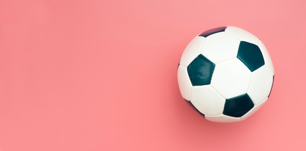 Top view of football with copy space