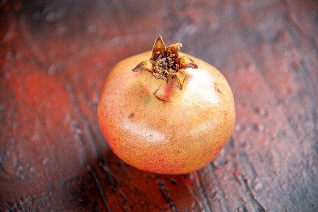 Top view fresh pomegranate on isolated background