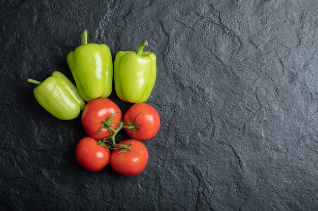 Top view of fresh vegetables