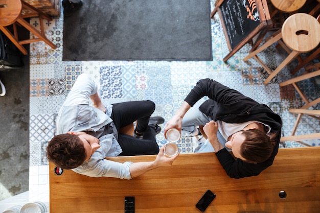 Top view of Friends on bar