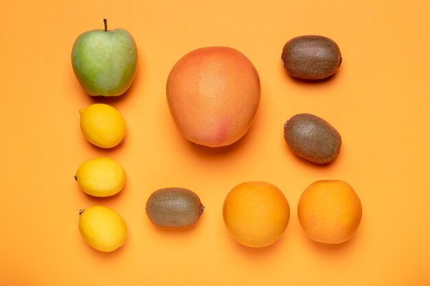 Расположение фруктовых групп вид сверху