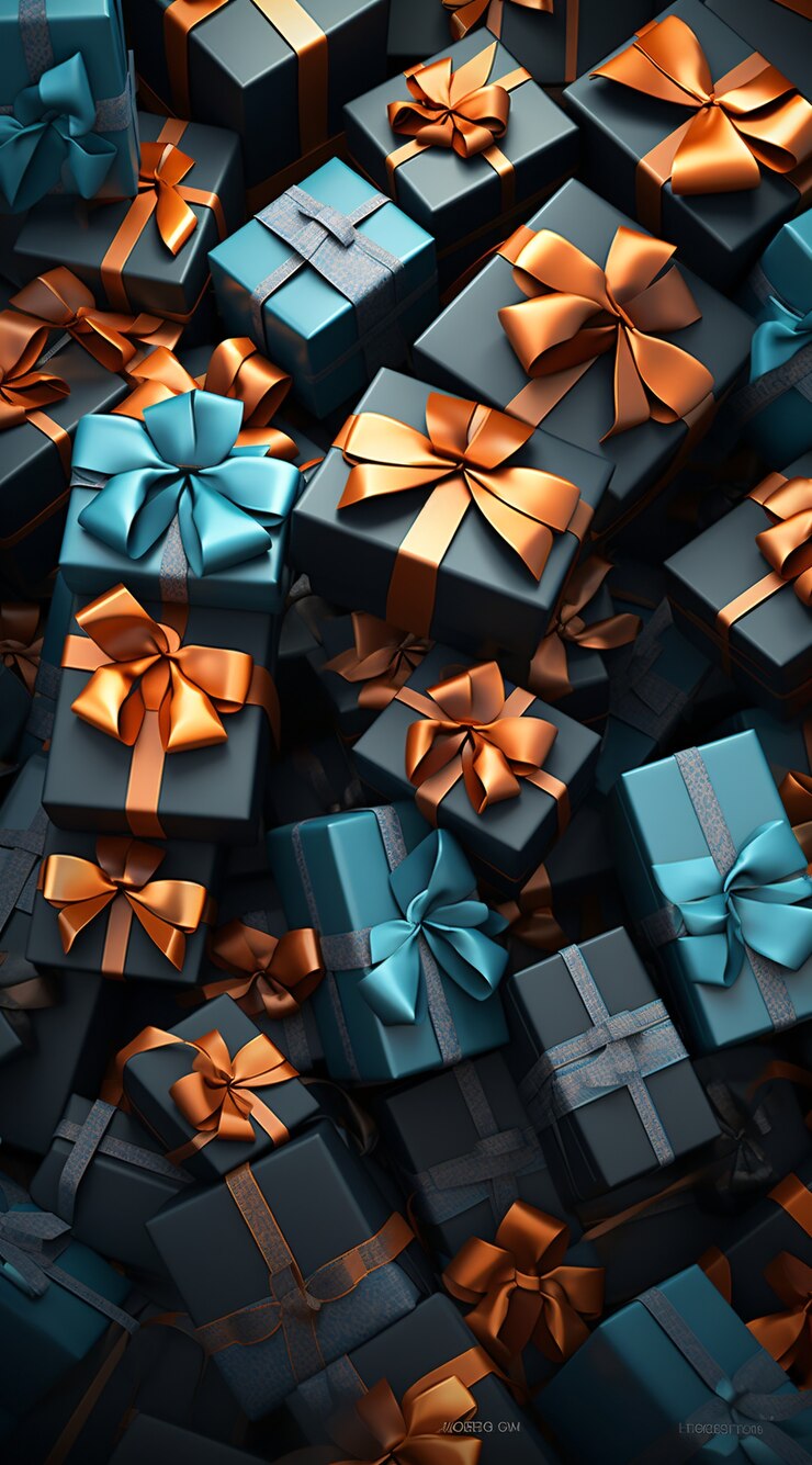 Free Photo top view gifts arrangement