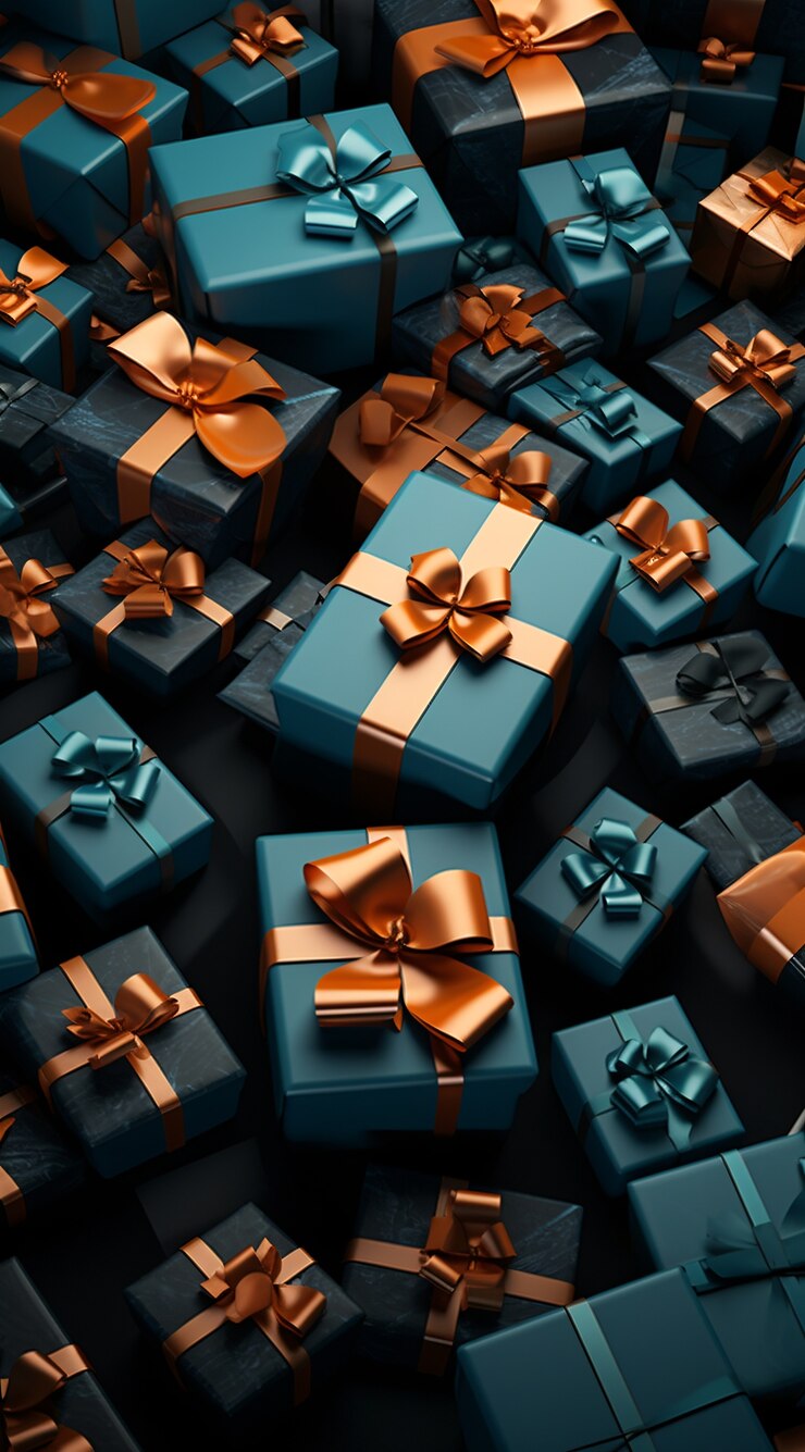 Free Photo top view gifts arrangement