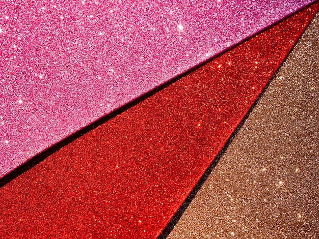 Free photo top view of glitter textures