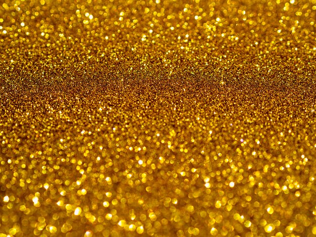 Top view golden glitter background