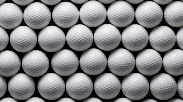 Top view golf balls arrangement