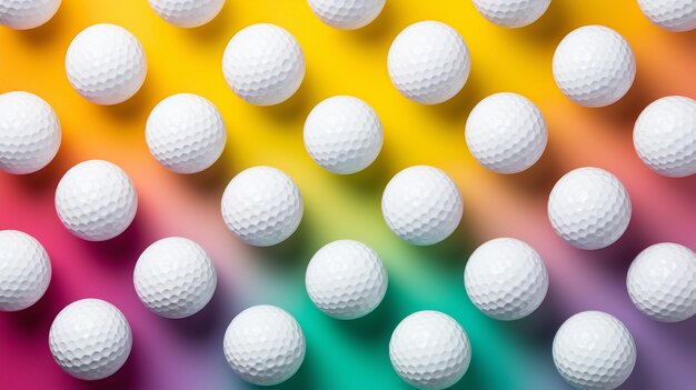 top view golf balls arrangement