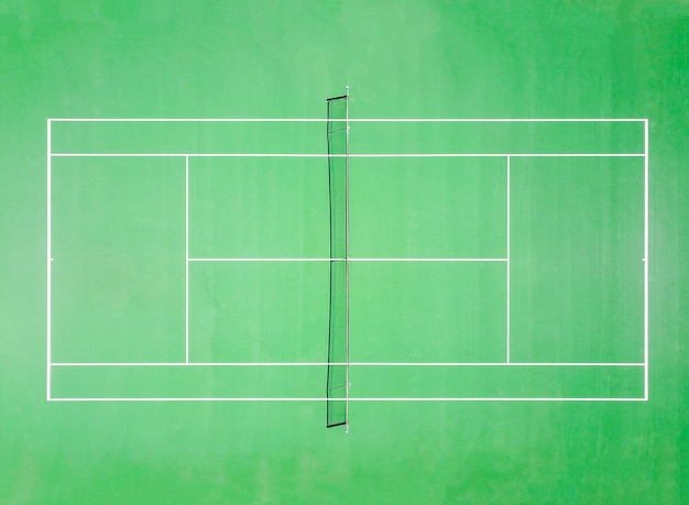 Premium Photo Top View Of Green Tennis Court Premium Photo Top View Of Green Tennis Court
