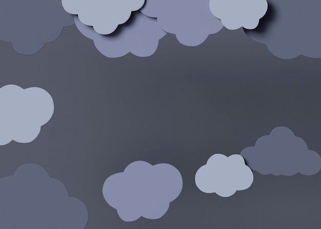 Top view grey clouds arrangement