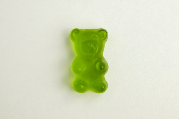 Free photo top view of gummy bear candy