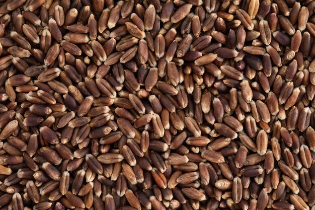 Top view of a heap of brown rice