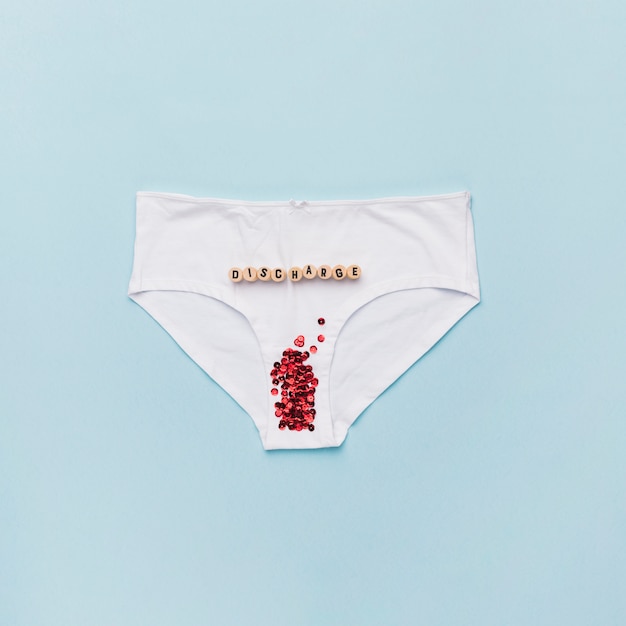 Top view knickers with sequins and word
