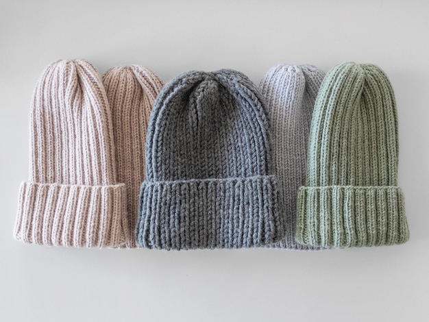 Top view knitted caps