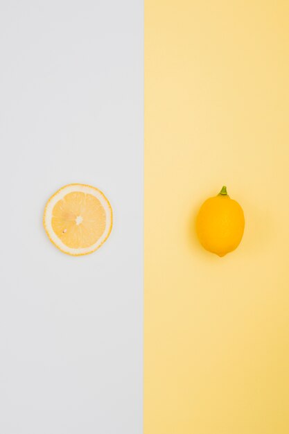 Top view lemons