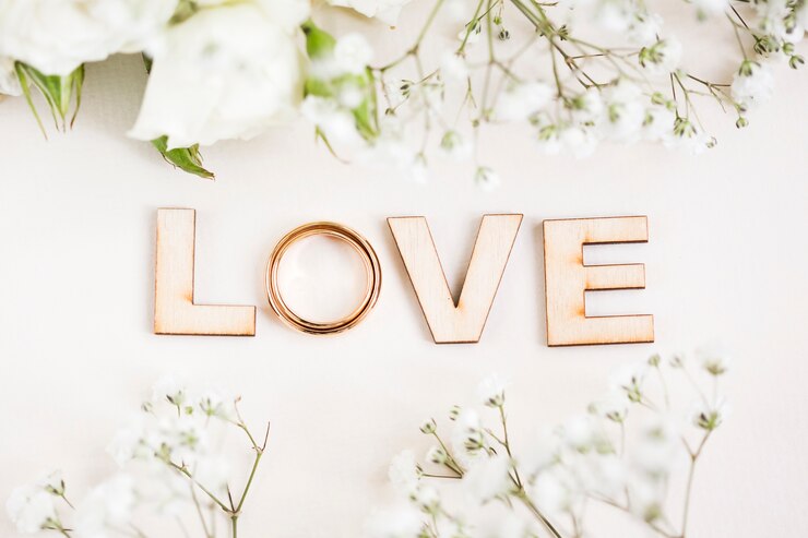 Free Photo top view love letters