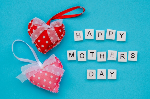 Free photo top view mother's day greeting background