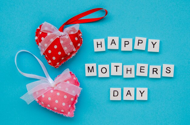 Top view mother's day greeting background
